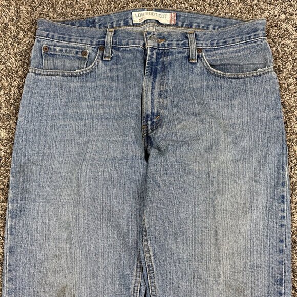 Levis Jeans Mens 34x30 Baggy 527 Bootcut Western Workwear Cotton Y2K Flare - Picture 2 of 12